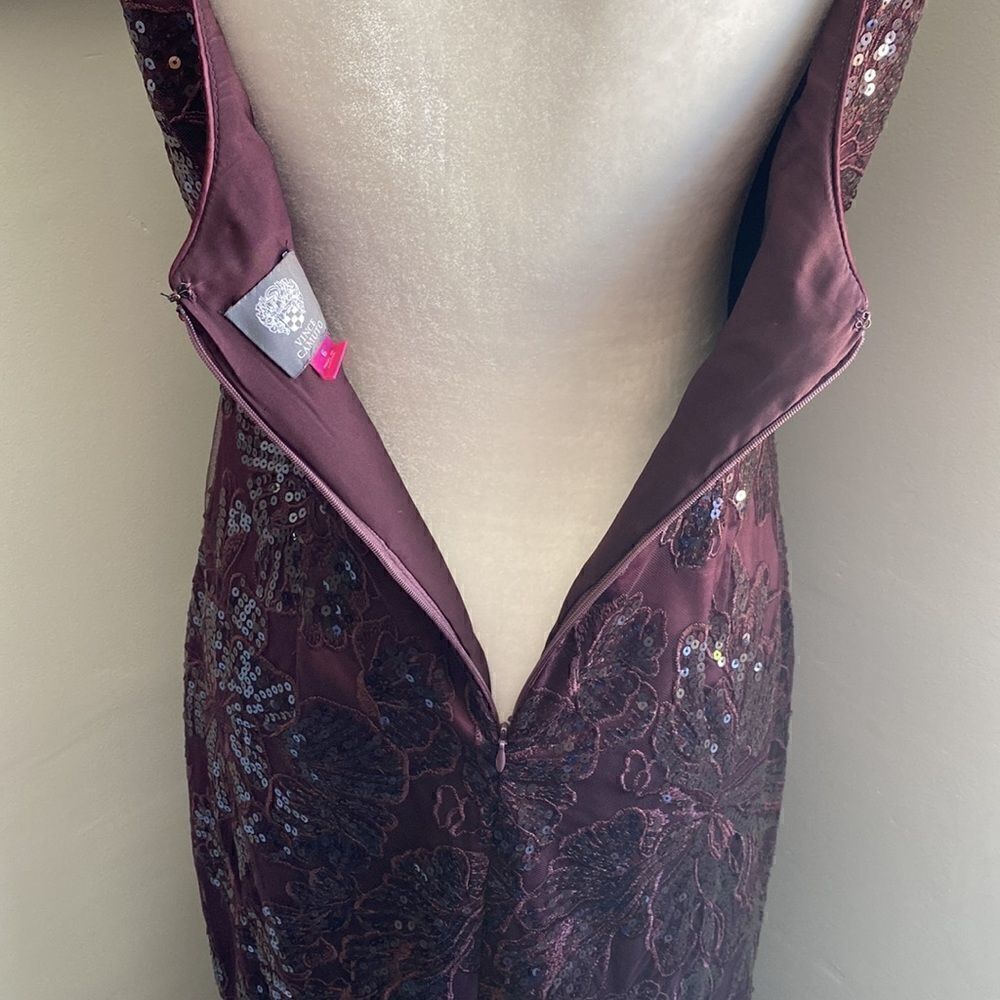 VINCE Camuto Floral Sequin Mermaid Gown - Picture 13 of 14